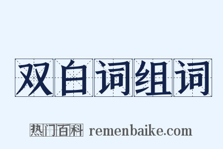 双白词组词是什么意思的图片